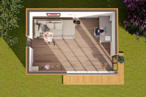 New Garden Room Company Haven Model - shown as a Garden Study room