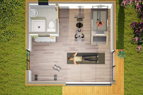New Garden Room Company Eden Model - Shown as a Garden Gym