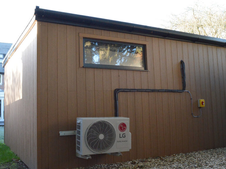 New Garden Office, Studio, Gym & Bar, Wallingford, Oxfordshire exterior air con