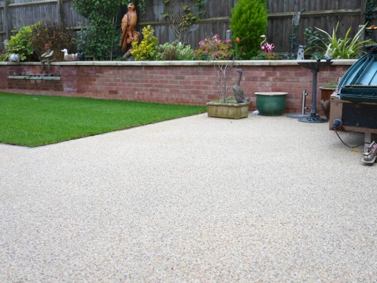 Lawn and resin area Accessible Garden Room, Coventry